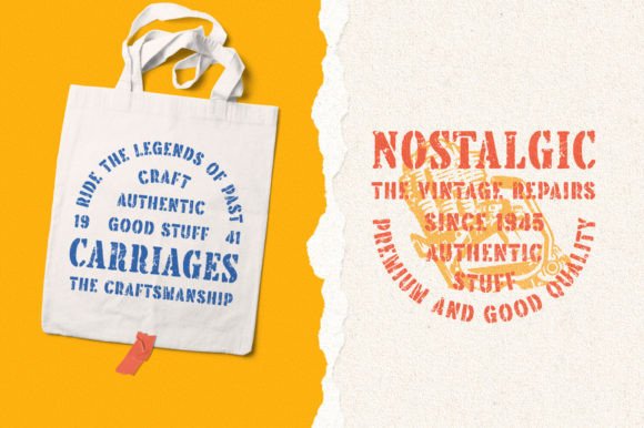 Brother Garage Font PNG with transparent background - Preview 4