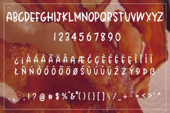 Crispy Bacon Font PNG with transparent background - Preview 1