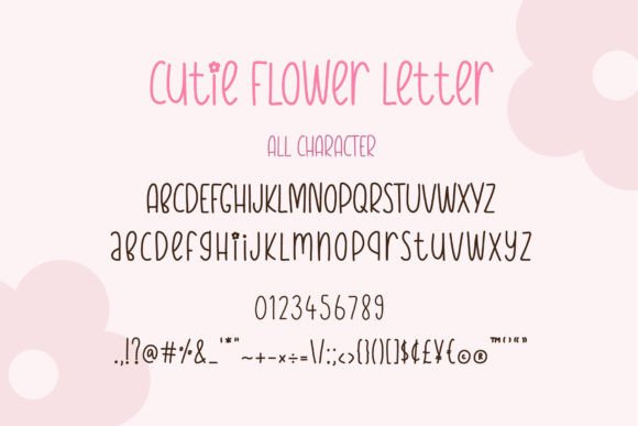 Cutie Flower Letter Font - Preview 2