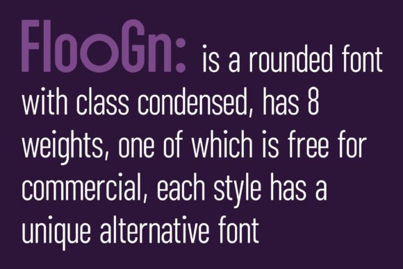Floogn Font PNG with transparent background - Preview 1