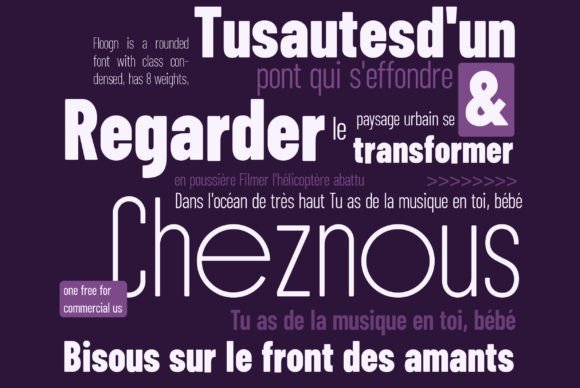 Floogn Font PNG with transparent background - Preview 3