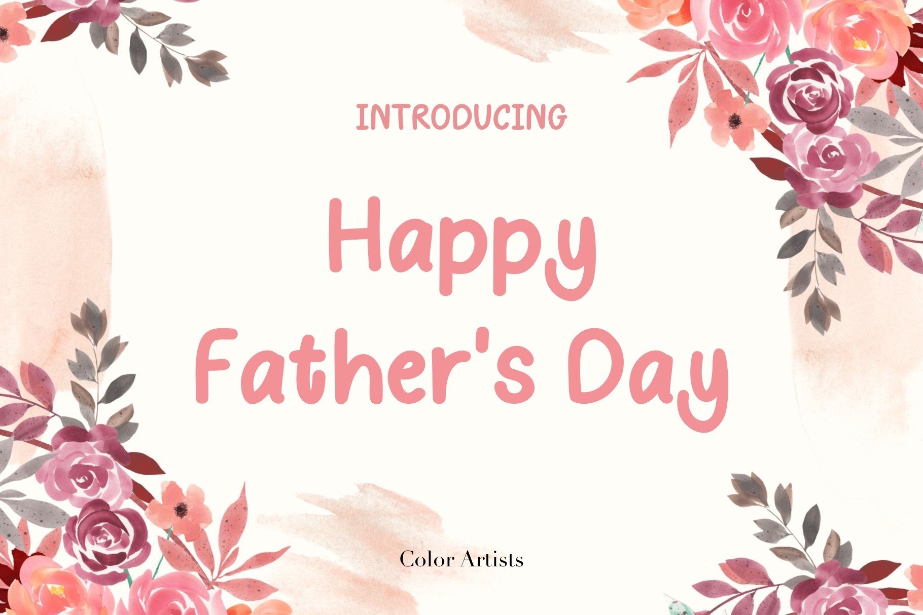 Happy Father's Day font preview, festive handwritten lettering