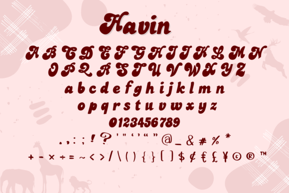 Havin Font PNG with transparent background - Preview 1