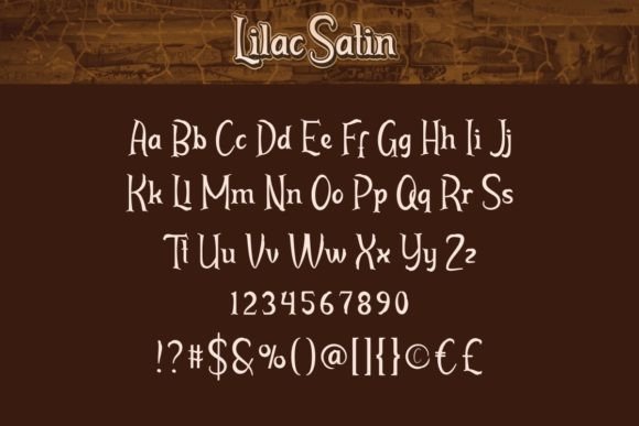 Lilac Satin Font PNG with transparent background - Preview 3