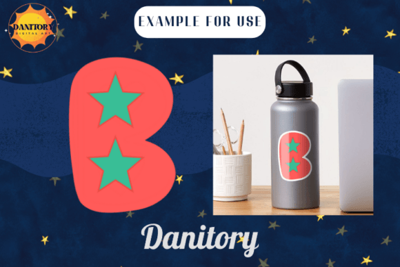 My Stars Font PNG with transparent background - Preview 3