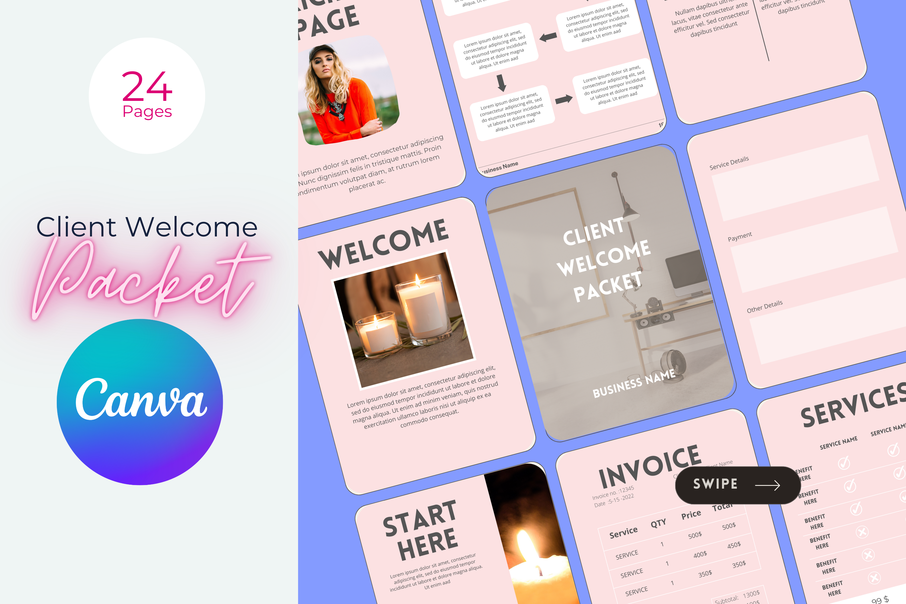 Pink Client Welcome Packet Template Graphic by Rosy Studios · Creative ...