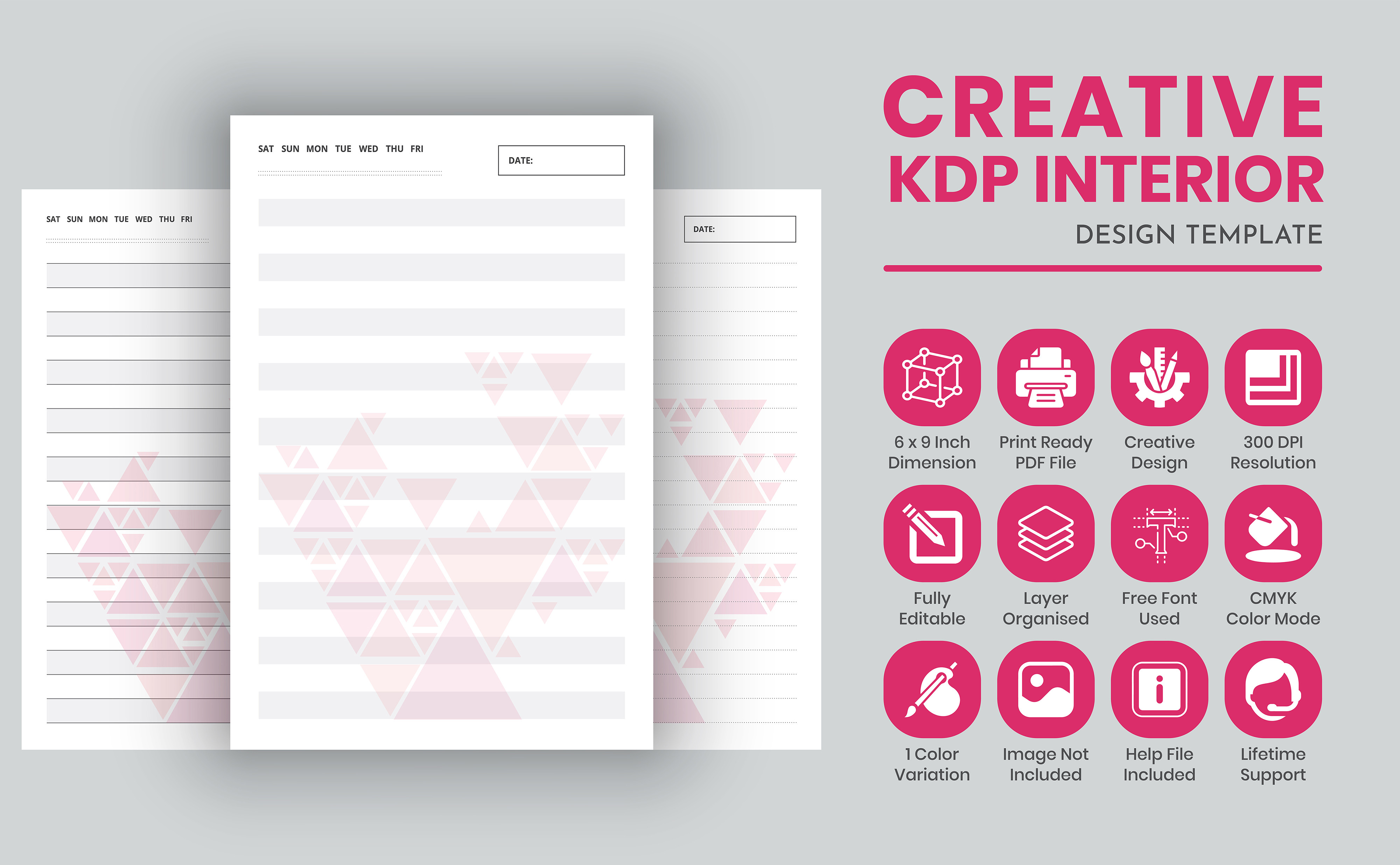 Planner, Journal, Notebook KDP Interior Graphic by Ray Studio ...