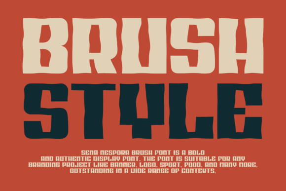 Sena Nespora Brush Font PNG with transparent background - Preview 2
