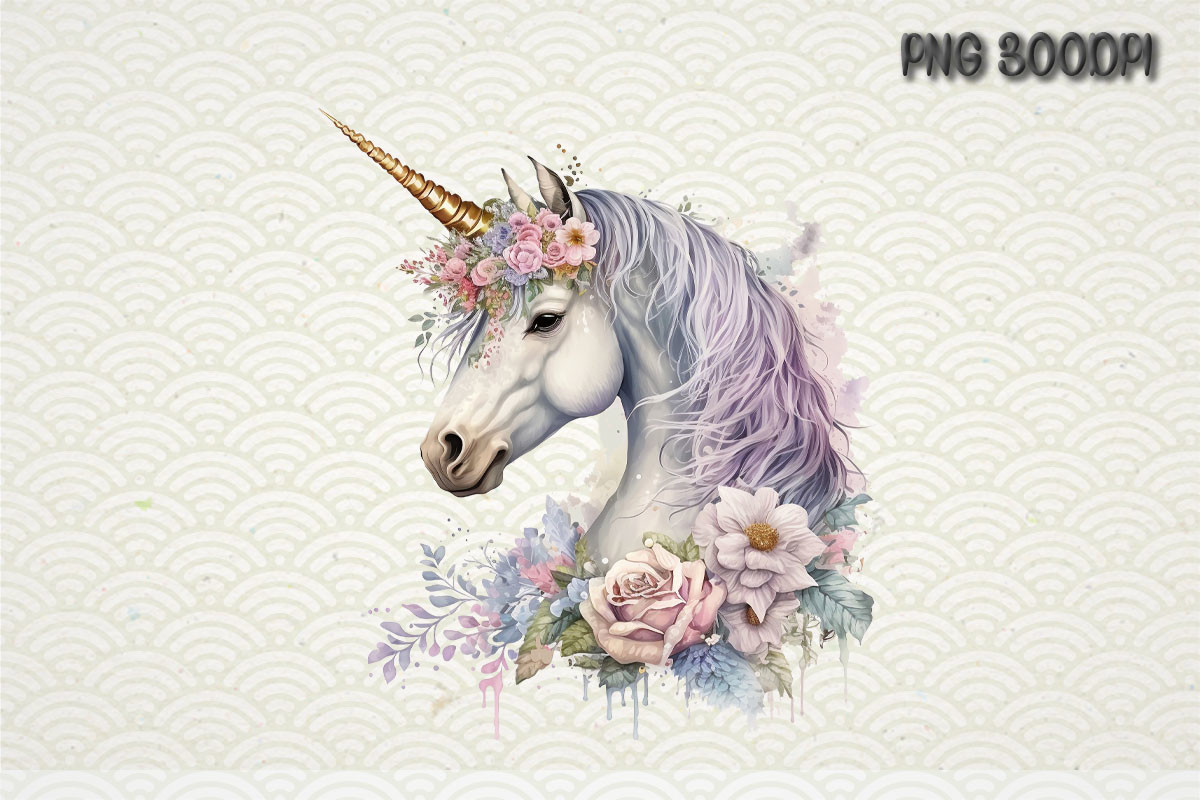 Unicorn Watercolor Clipart Graphic by AccessoryShop · Creative Fabrica