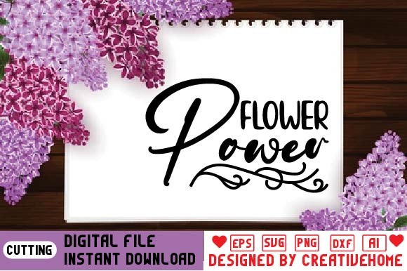 Editable Power Flower Flower Power Graphic by CreativeHome · Creative Fabrica