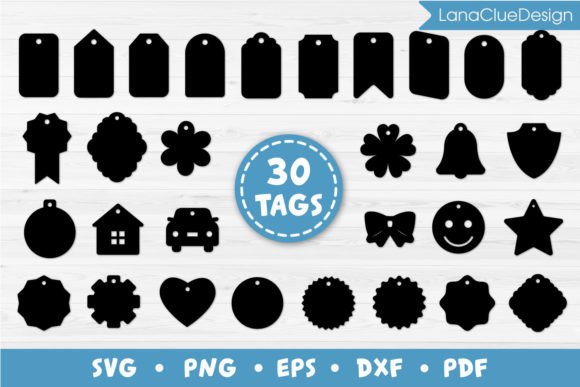 30 Gift Tags SVG, Label and Price Tags