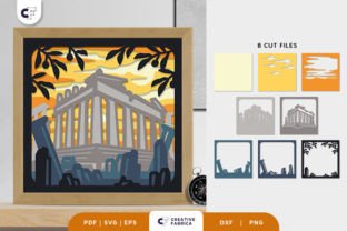 Athens Greece 3D Layered Paper Cut SVG · Creative Fabrica