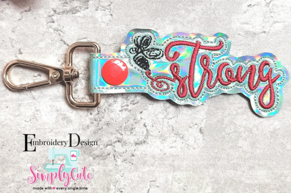 Bee Strong ITH Keychain