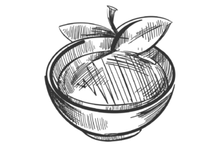 Dip Sauce Bowl Sketch. Hand Drawn Condim Graphic by microvectorone ...