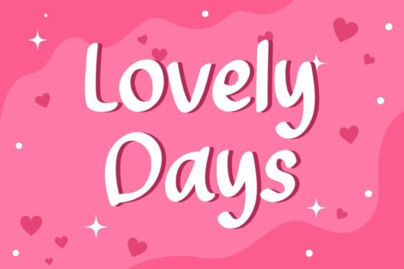 Lovely Days Font PNG with transparent background - Preview 4