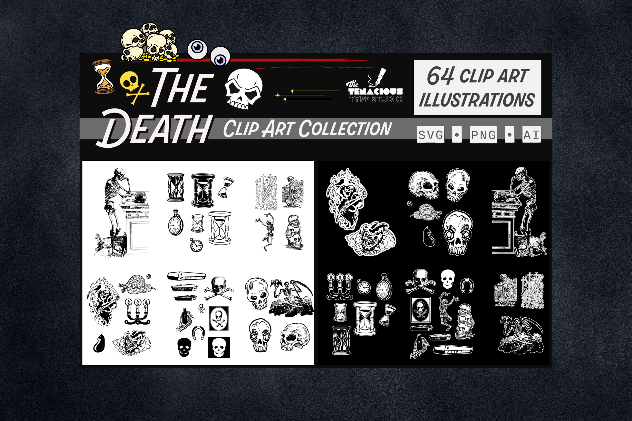 The Death Clip Art Collection Graphic by The Tenacious Type Studio ...