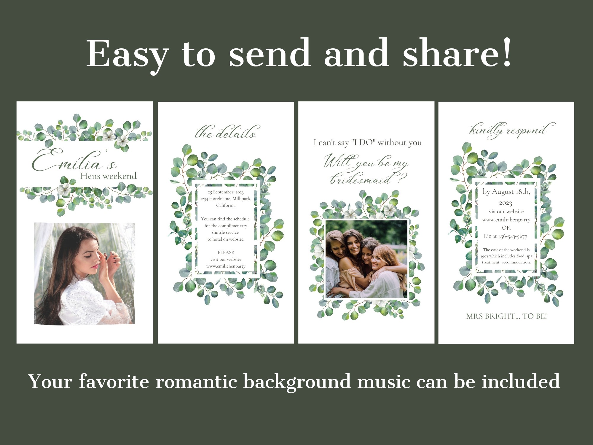Bachelorette party video invitation