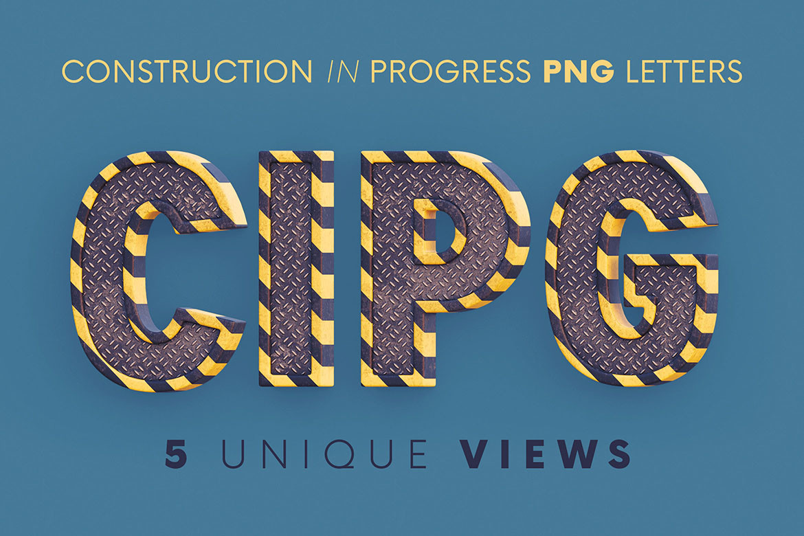 Construction in Progress 3D Lettering Graphic by JumboDesign · Creative ...