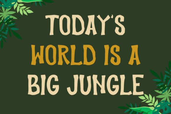 Jungle Hype Font PNG with transparent background - Preview 3