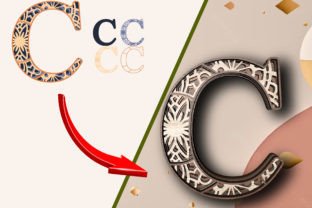 Laser Cut File , C Letter , 4 Layers · Creative Fabrica