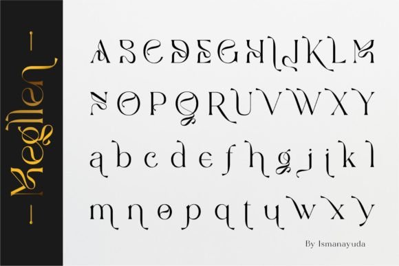 Megllen Font PNG with transparent background - Preview 3