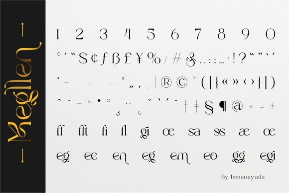 Megllen Font PNG with transparent background - Preview 4