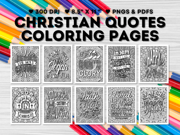 25 Christian Quotes Coloring Pages