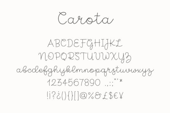 Carota Font - Preview 1