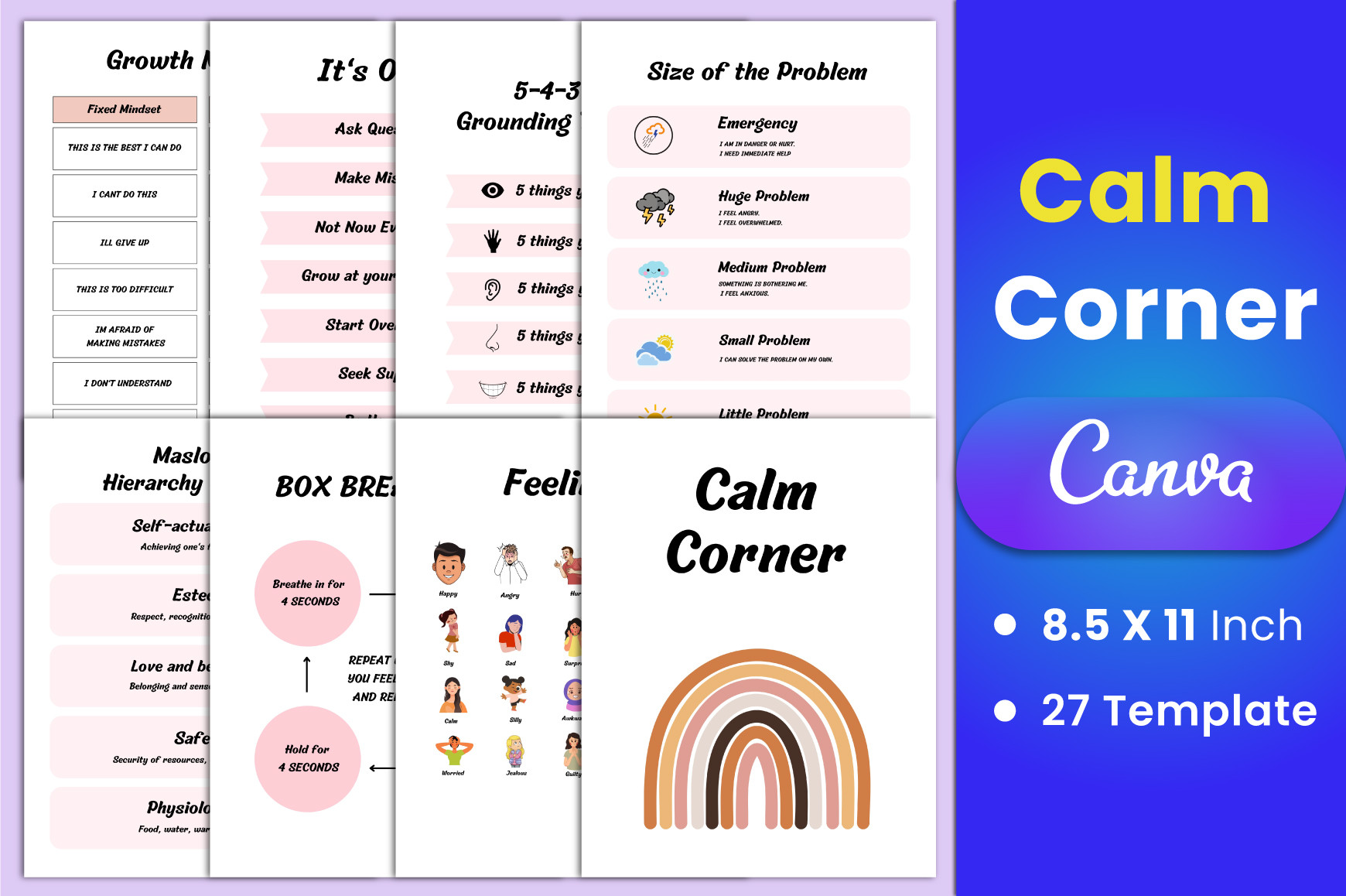 Editable Calm Corner Canva Interior Graphic by munjixpro · Creative Fabrica