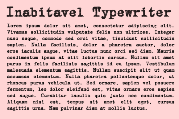 Inabitavek Typewriter Font - Preview 2