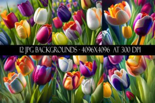 Pretty Tulip Backgrounds Graphic by Digital Paper Packs · Creative Fabrica