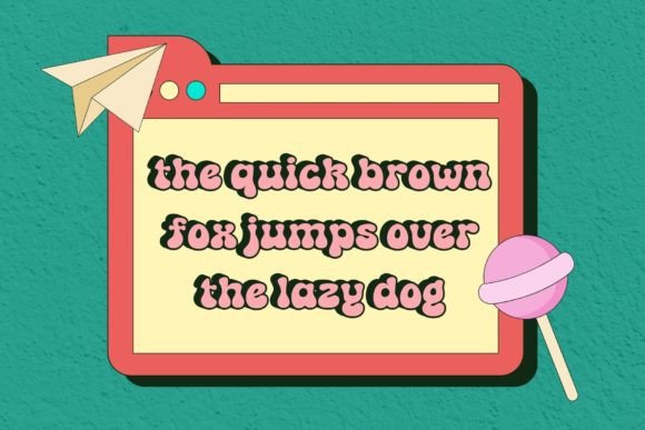 Retro Drink Font PNG with transparent background - Preview 1