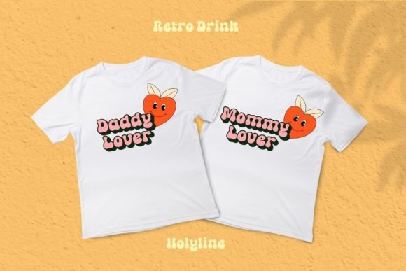 Retro Drink Font PNG with transparent background - Preview 2