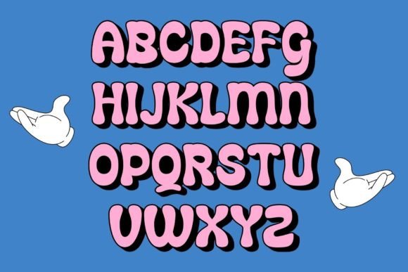 Retro Goldy Font PNG with transparent background - Preview 3