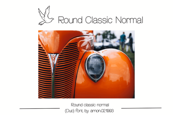 Round Classic Normal Font PNG with transparent background - Preview 1