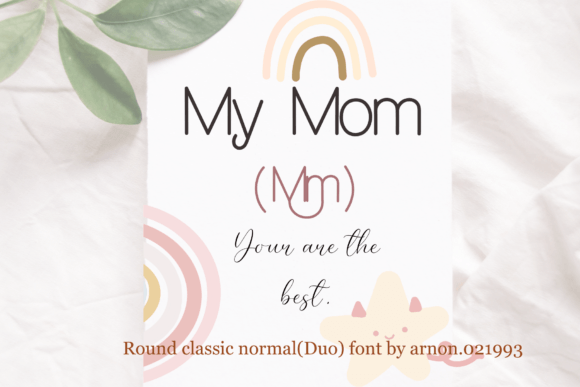 Round Classic Normal Font PNG with transparent background - Preview 4
