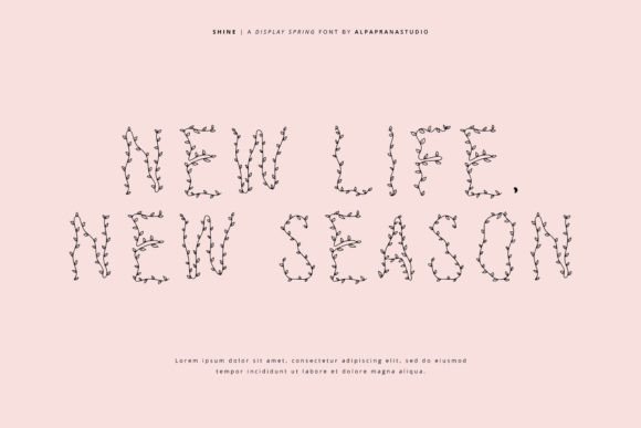 Shine Font PNG with transparent background - Preview 2