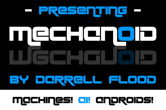 Mechanoid Font font preview - 1
