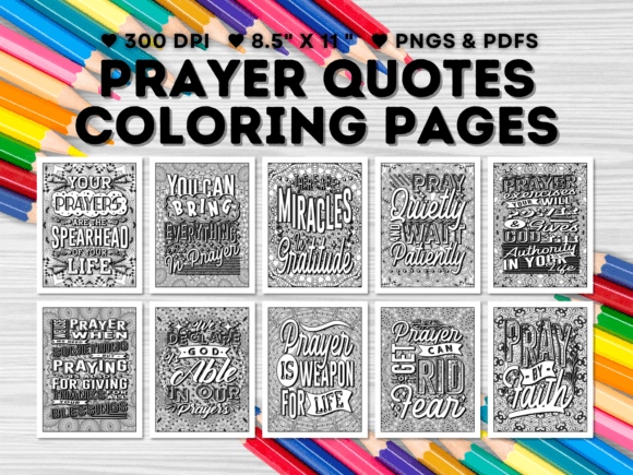 25 Prayer Quotes Coloring Pages