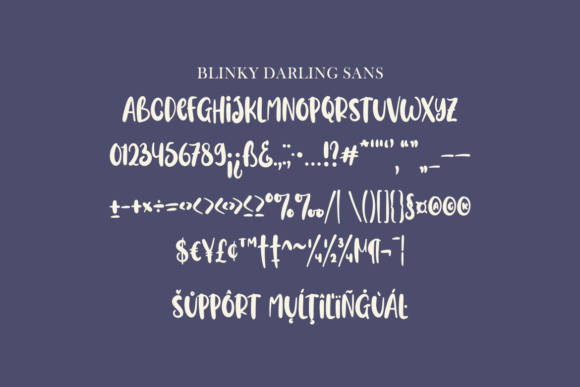 Blinky Darling Duo Font PNG with transparent background - Preview 4