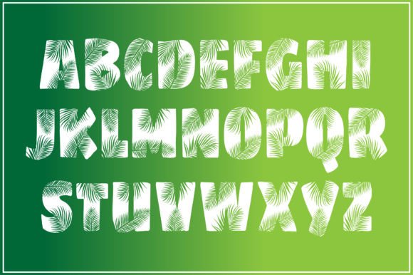 Coconut Leaf Font PNG with transparent background - Preview 1
