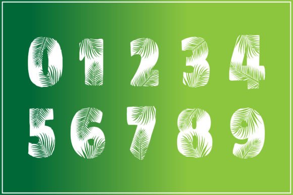 Coconut Leaf Font PNG with transparent background - Preview 2