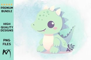 Cute Baby Dino Illustration Bundle Graphic by MA Designs · Creative Fabrica