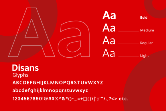 Disans Font PNG with transparent background - Preview 1