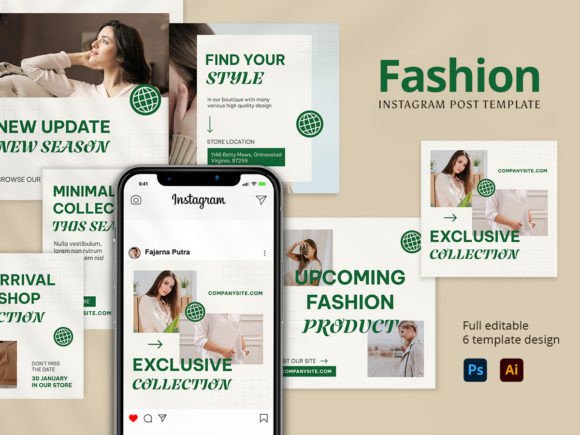 Fashion Instagram Post Template Graphics