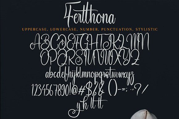 Fertthona Font PNG with transparent background - Preview 6