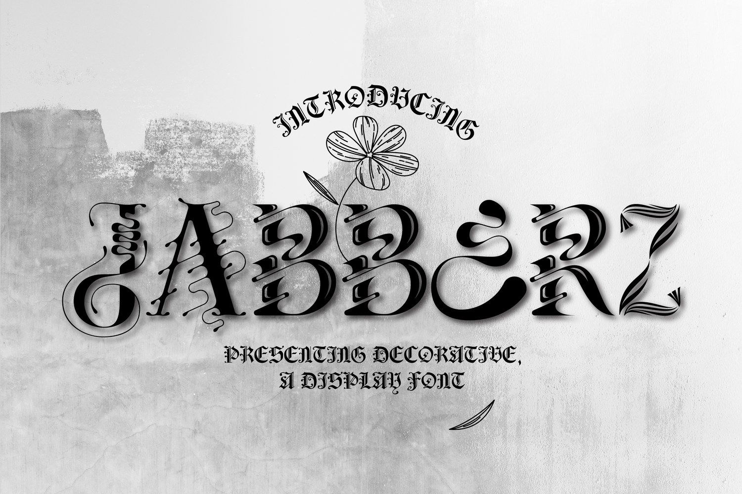 Jabberz Display preview — bold decorative art deco display font