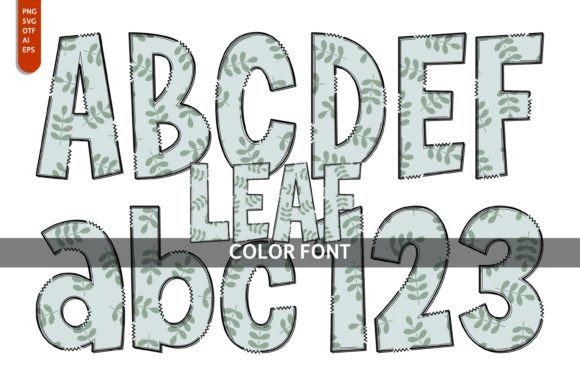 Leaf Color Fonts Font By Imagination Switch