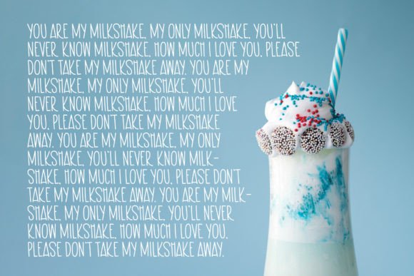 Milkshaker Font PNG with transparent background - Preview 2