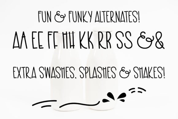 Milkshaker Font PNG with transparent background - Preview 3